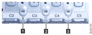Rear view of the CEC enclosure LEDs
